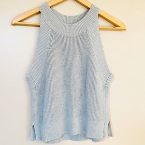 Wilfred the Crevier Knit Crop Top XS Light Green